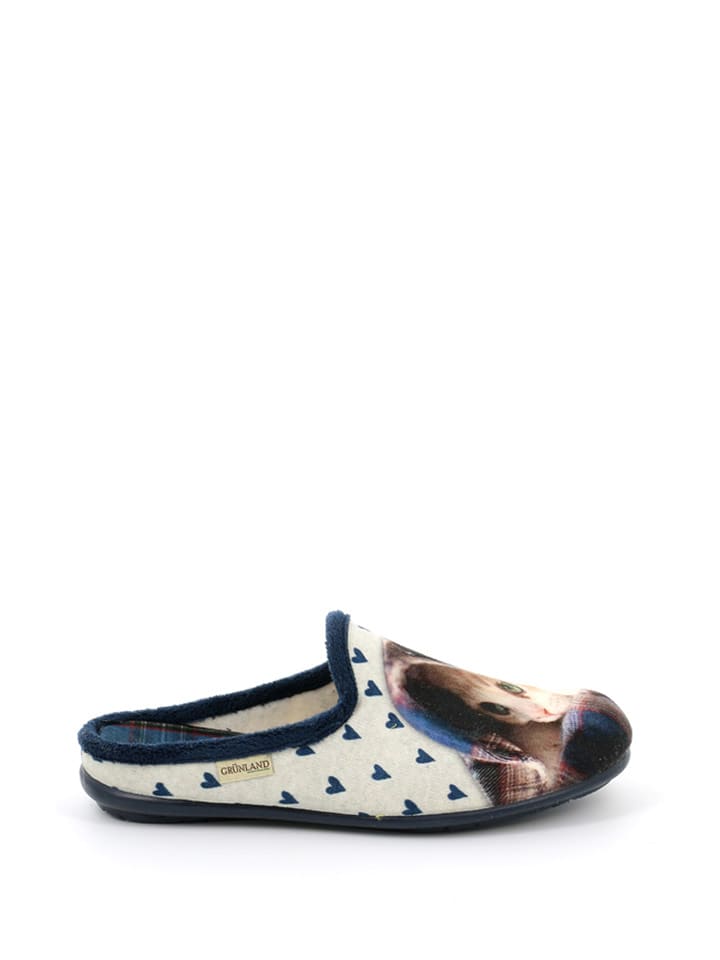 Kapcie w kolorze biało-niebieskim