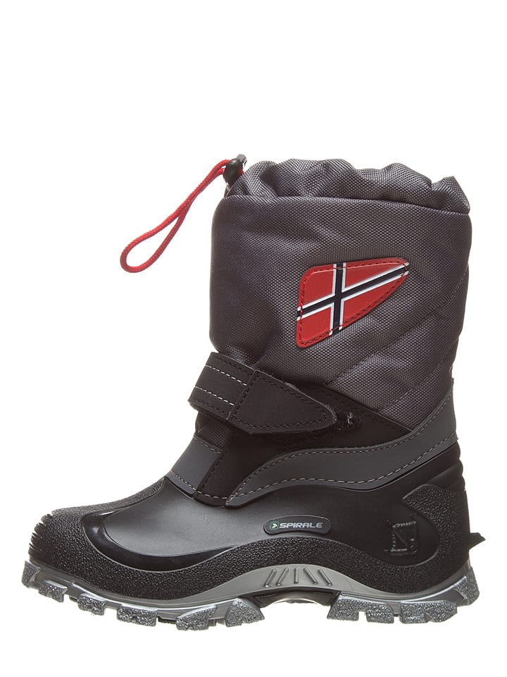 Botki zimowe "Morten" w kolorze szarym