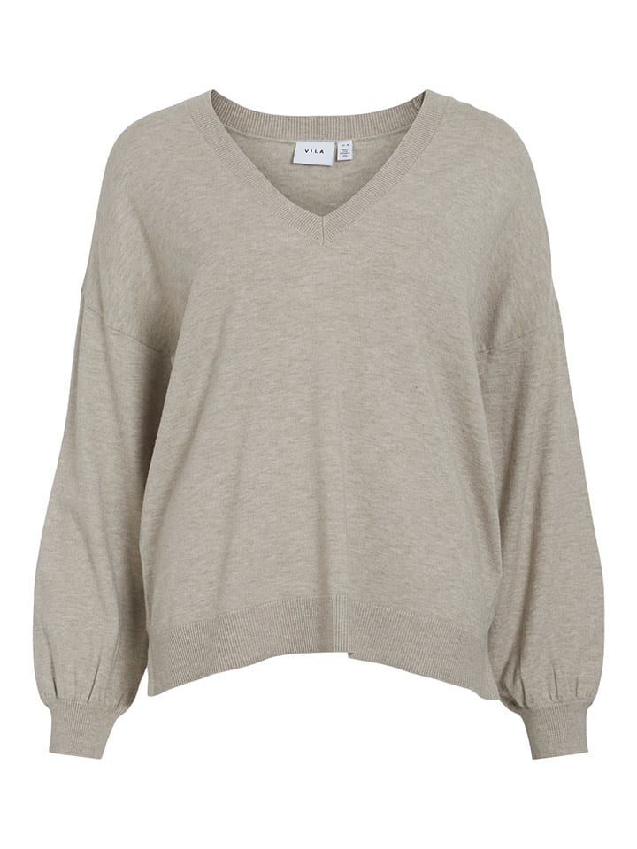 Vila Sweter "Comfy" w kolorze szarym rozmiar: XL