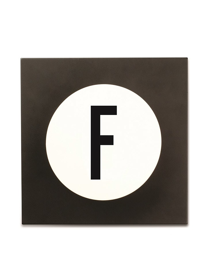 Design Letters Haczyk ścienny "F" w kolorze czarnym - 9 x 14 cm rozmiar: onesize