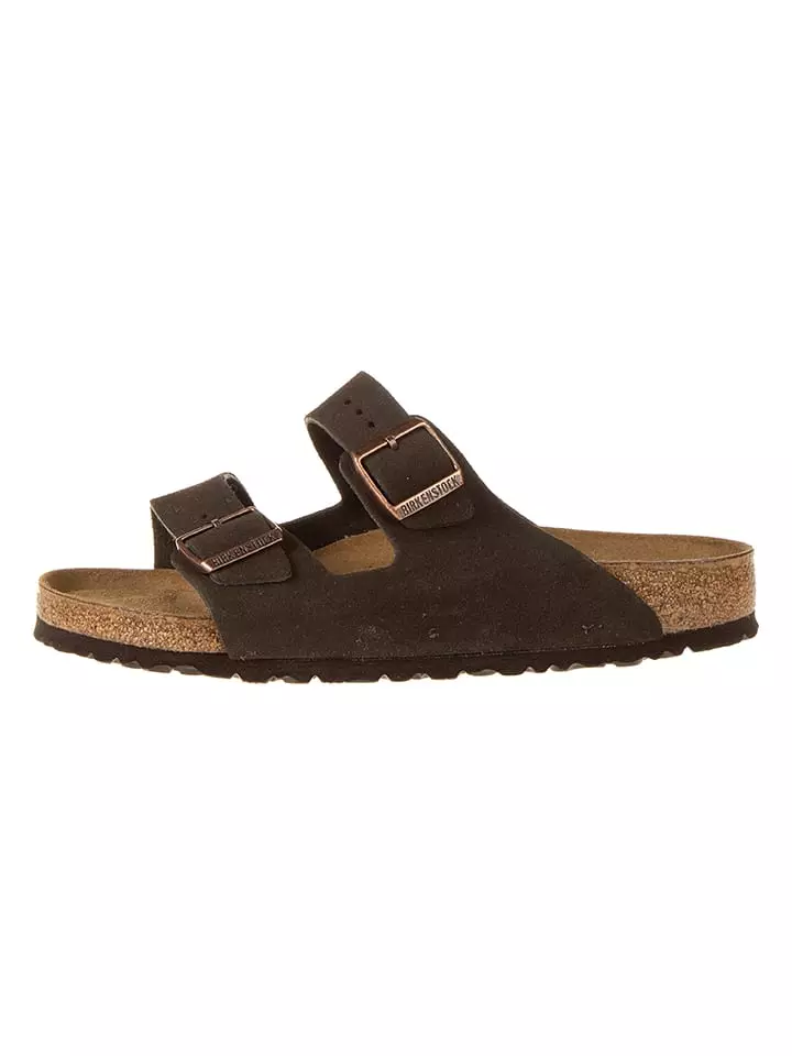 Birkenstock Skórzane klapki "Arizona" w kolorze brązowym rozmiar: 41