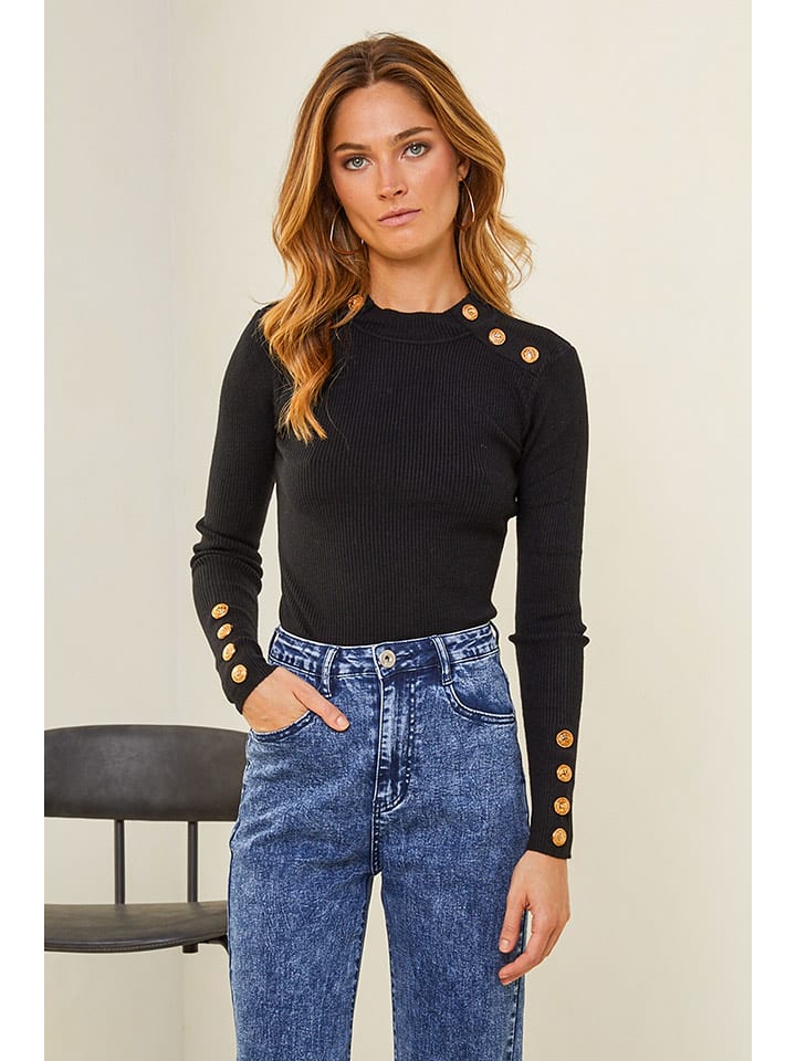 Joséfine Sweter "Acacia" w kolorze czarnym rozmiar: L