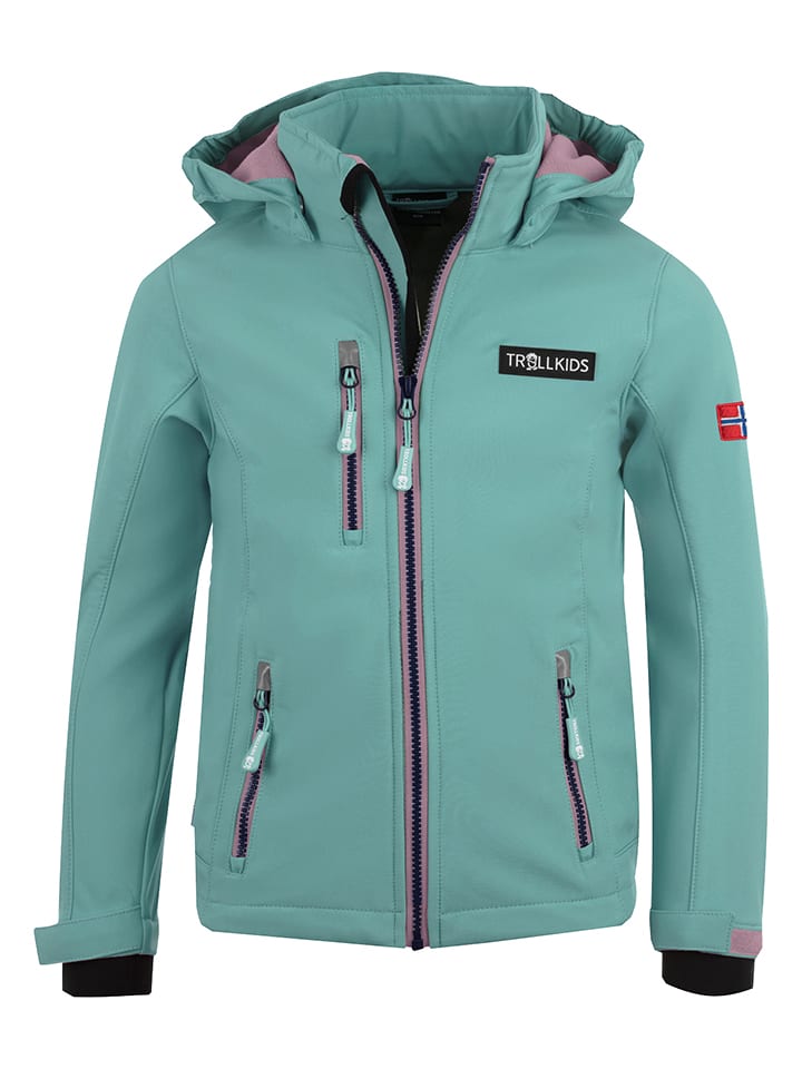 Kurtka softshellowa "Preikestolen" w kolorze zielonym