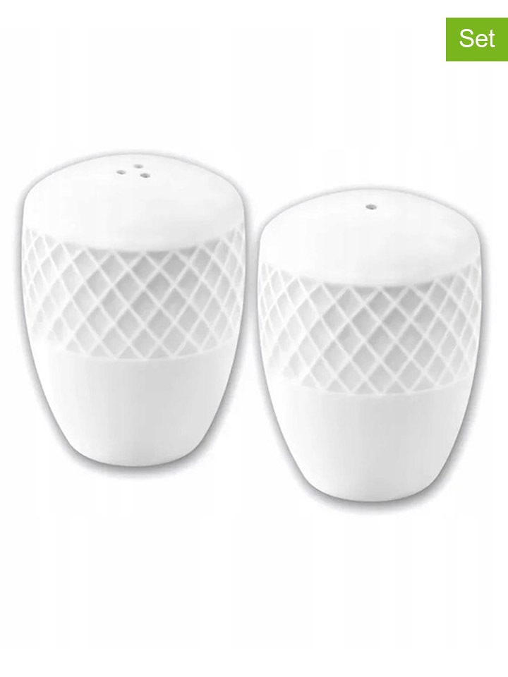 Wilmax 2-częściowy zestaw w kolorze białym - wys. 7,5 cm rozmiar: onesize