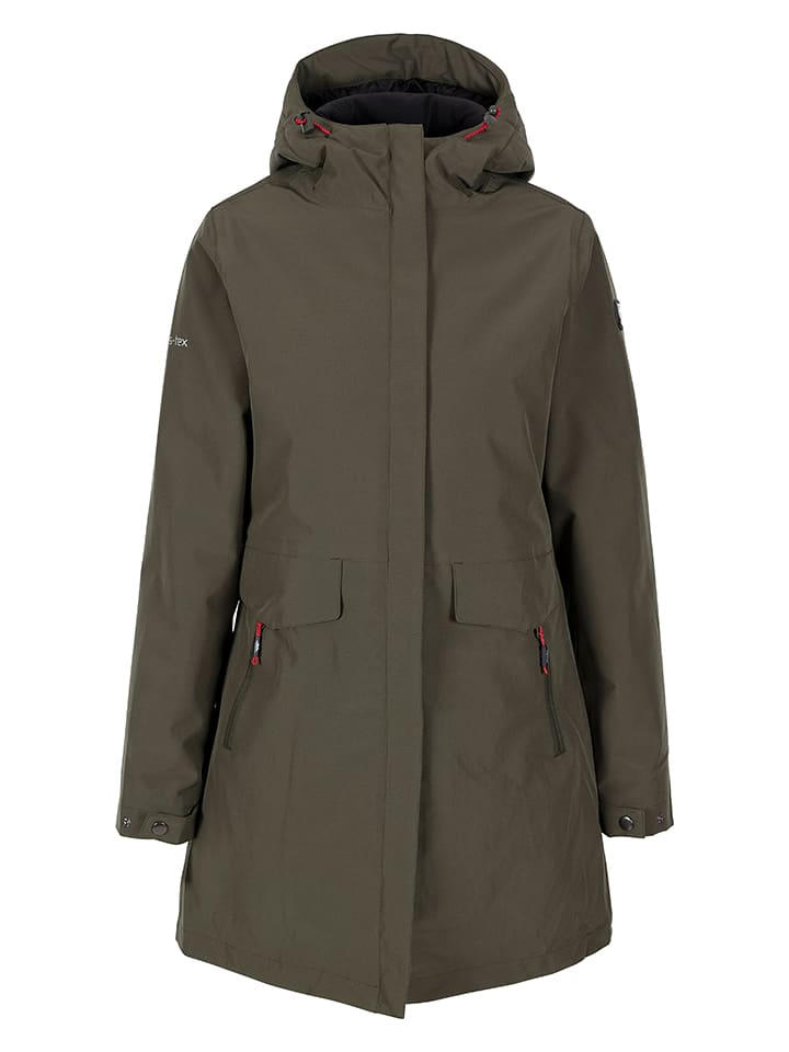 Trespass Kurtka przeciwdeszczowa "Modesty" w kolorze khaki rozmiar: 3XL