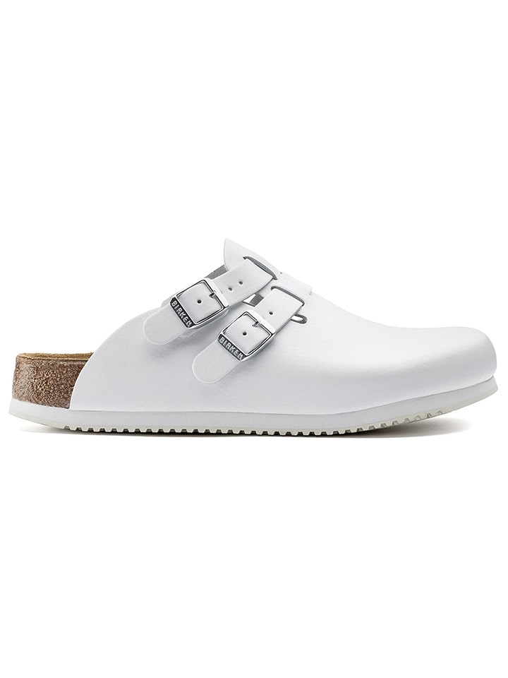 Birkenstock Skórzane chodaki "Kay" w kolorze białym rozmiar: 44