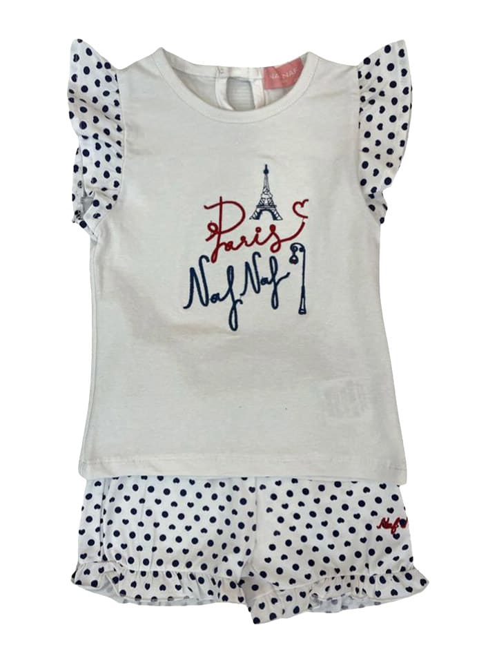 Naf Naf 2-częściowy zestaw - koszulka, spodenki rozmiar: 80