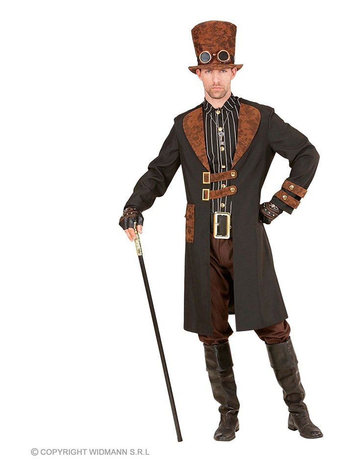 Carnival Party 2-częściowy kostium "Steampunk" w kolorze brązowo-czarnym rozmiar: XL