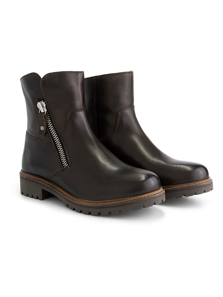 TRAVELIN' Skórzane botki "Villendrup" w kolorze brązowym rozmiar: 38