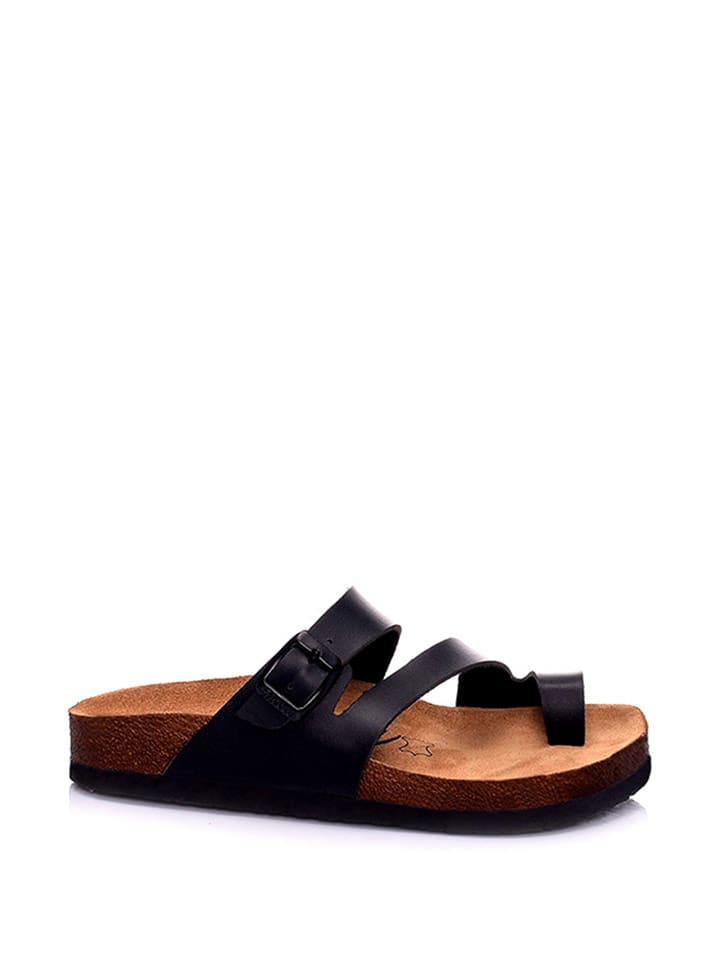 Moosefield Skórzane japonki w kolorze czarnym rozmiar: 37