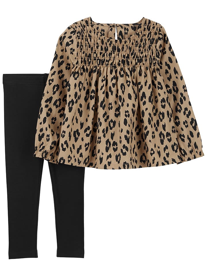 carter's 2-częściowy zestaw w kolorze jasnobrązowo-czarnym rozmiar: 98