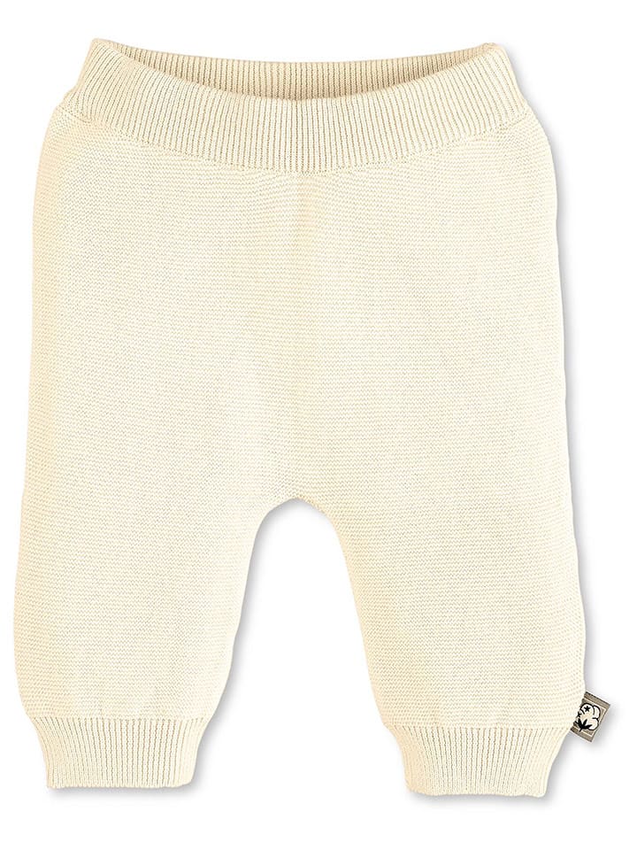 Sterntaler Spodnie dzianinowe w kolorze kremowym rozmiar: 74