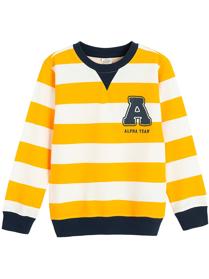 COOL CLUB Bluza w kolorze biało-żółto-granatowym rozmiar: 98