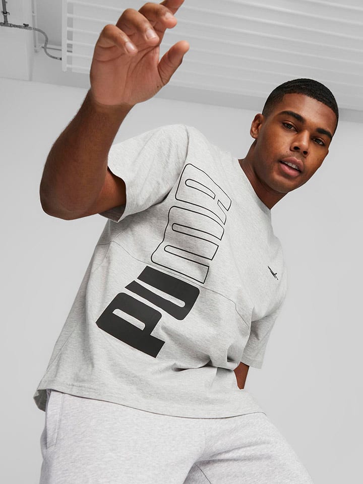 Puma Koszulka "Power" w kolorze szarym rozmiar: S