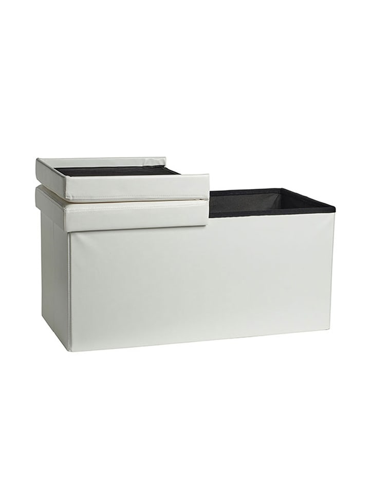 Echtwerk Ławka "Flex" w kolorze białym ze schowkiem - 76 x 38 x 37,5 cm rozmiar: onesize