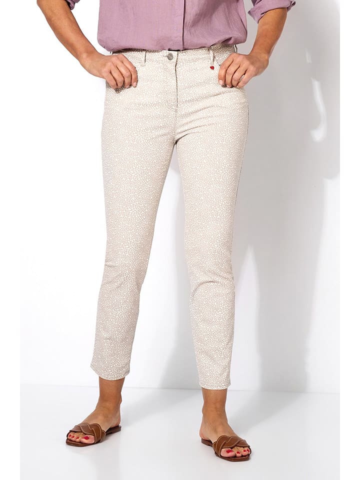 Relaxed by TONI Dżinsy - Slim fit - w kolorze beżowym rozmiar: 40