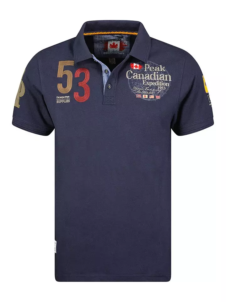 Koszulka polo "Kelaneak" w kolorze granatowym