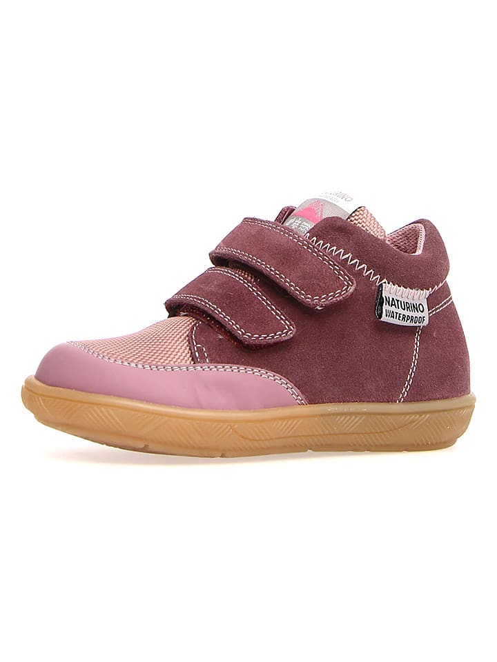 Naturino Skórzane sneakersy "Wakini" w kolorze ciemnofioletowym rozmiar: 28