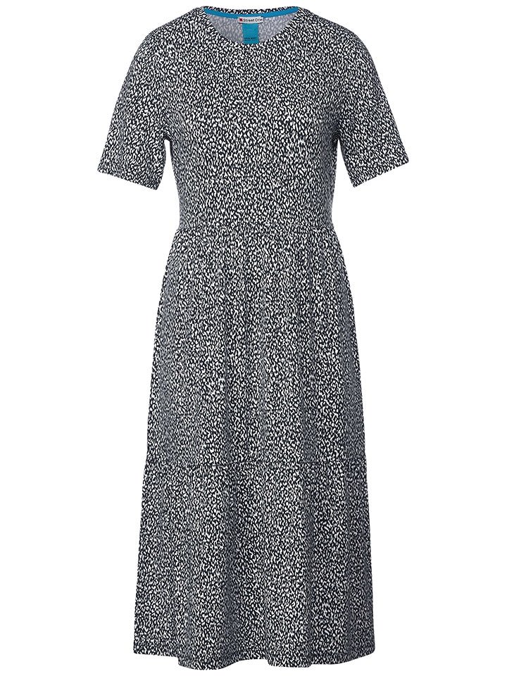 Sukienka w kolorze granatowo-białym