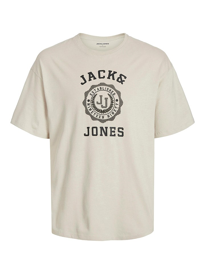 Jack & Jones Koszulka "Victo" w kolorze kremowym rozmiar: M