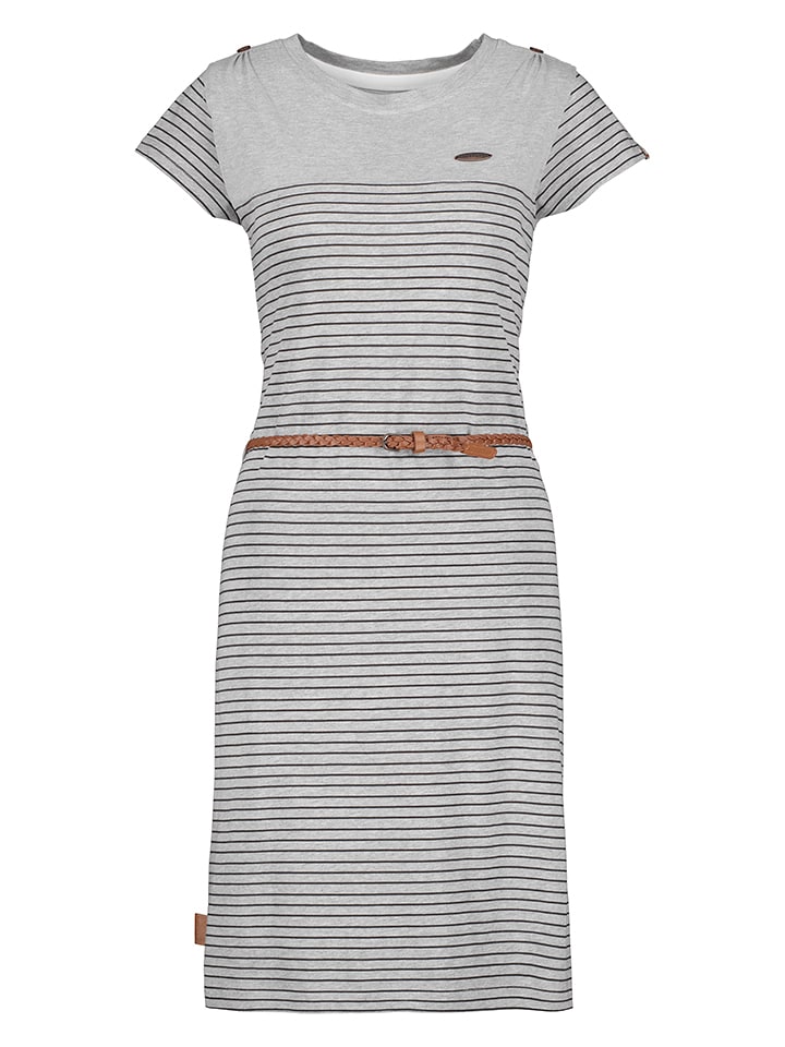 alife and kickin Sukienka "Leonice" w kolorze jasnoszarym rozmiar: L