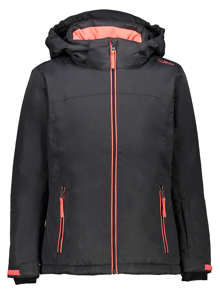 Kurtka narciarska w kolorze czarno-różowym