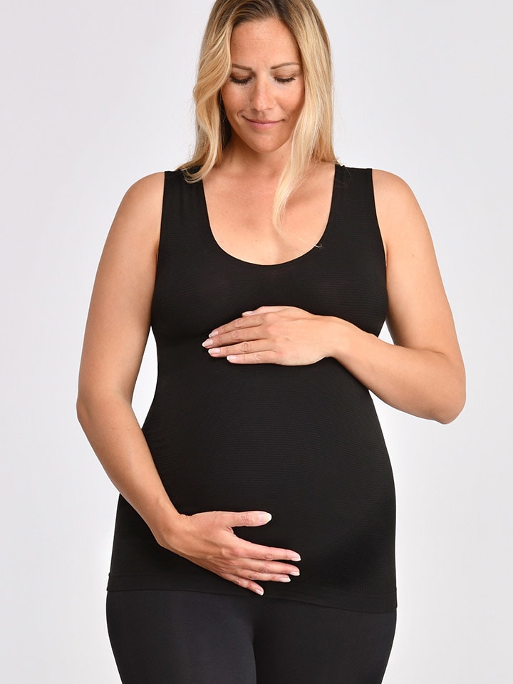 Skin Up Top ciążowy "MUM" w kolorze czarnym rozmiar: S/M