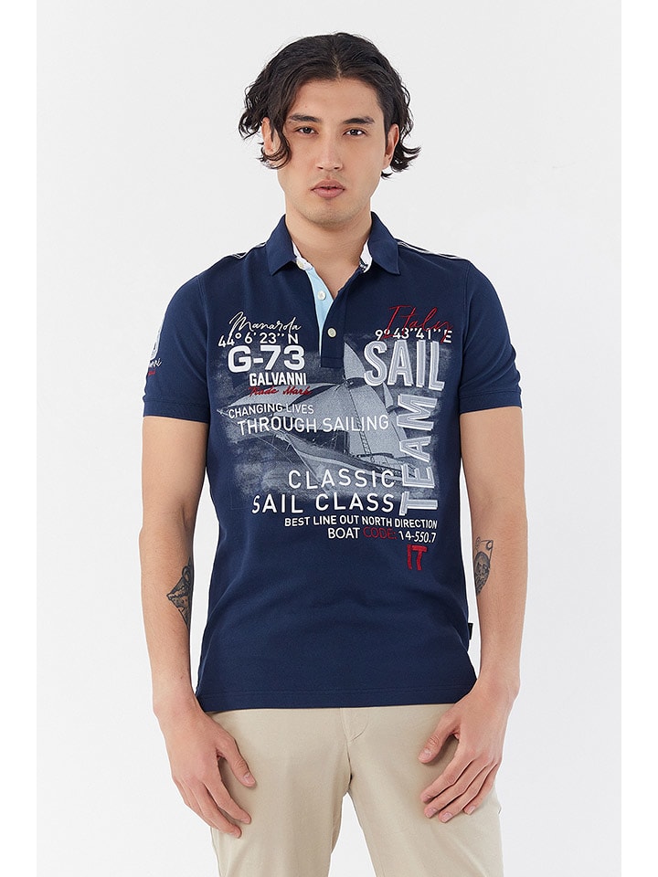 Galvanni Koszulka polo w kolorze granatowym rozmiar: 3XL