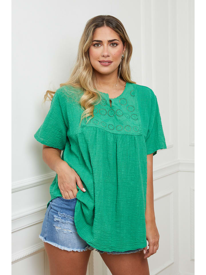 Plus Size Company Bluzka w kolorze zielonym rozmiar: 52