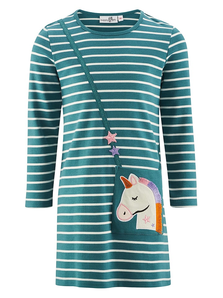 happy girls by Eisend Sukienka w kolorze turkusowym rozmiar: 134