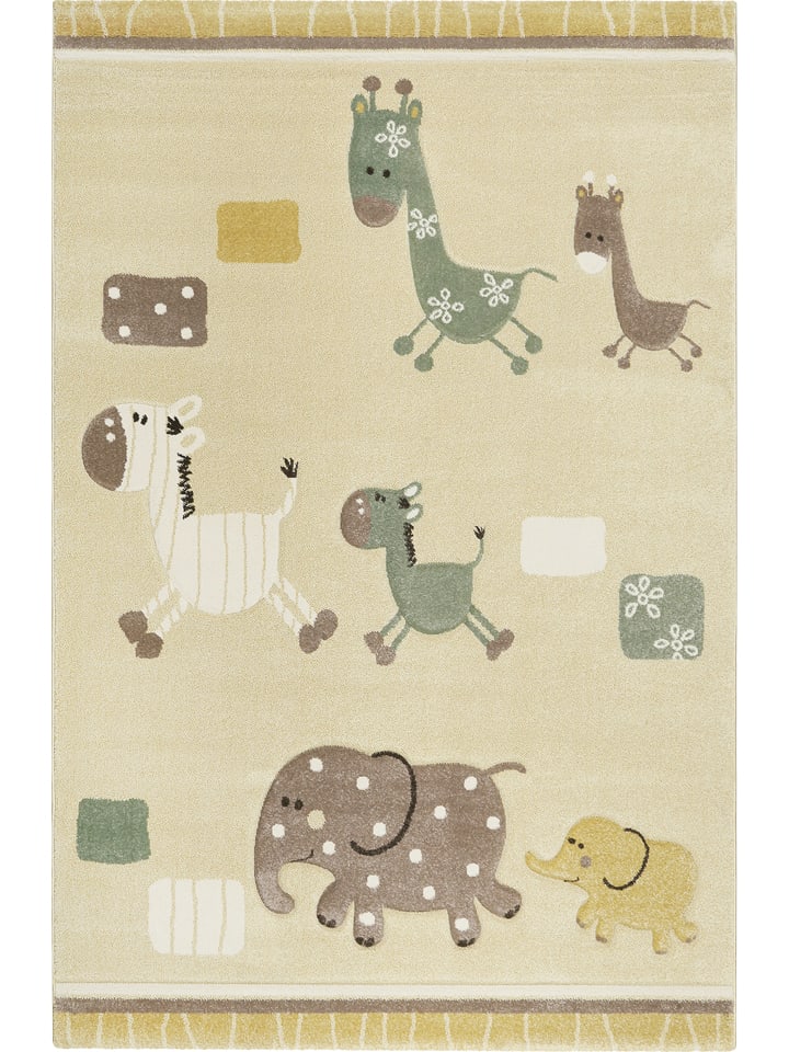 Dywan "Lucky Zoo" w kolorze szaro-beżowym