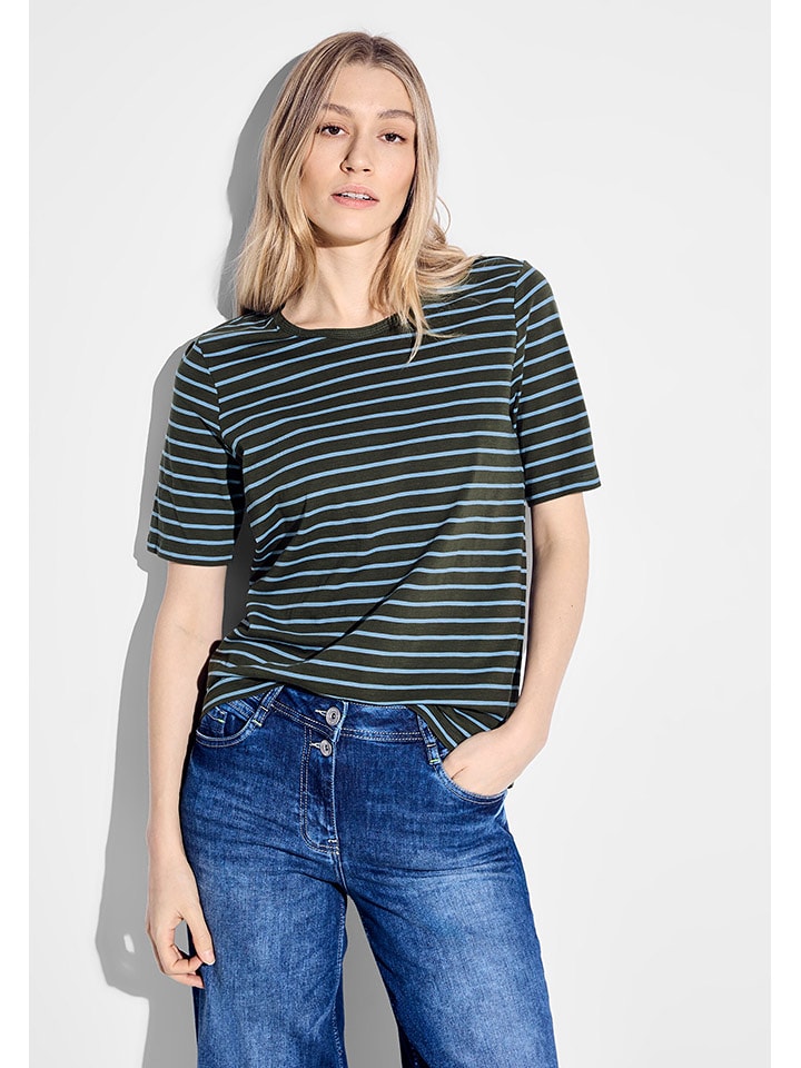 Cecil Koszulka w kolorze czarno-błękitnym rozmiar: S