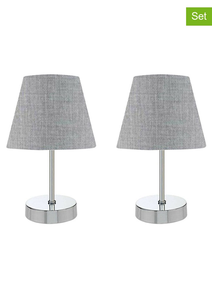 Lampa stołowa (2 szt.) w kolorze szarym