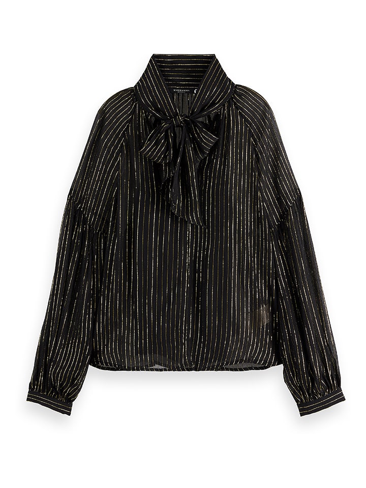 Scotch & Soda Bluzka w kolorze czarno-żółtym rozmiar: 38