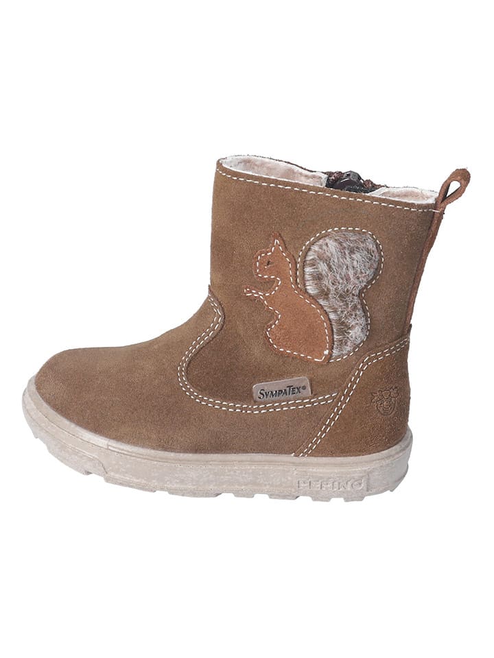 PEPINO Skórzane kozaki zimowe "Cosima" w kolorze jasnobrązowym rozmiar: 28