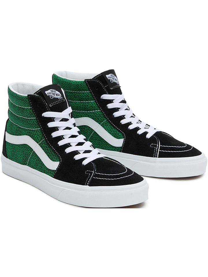 Vans Skórzane sneakersy "SK8-HI" w kolorze zielono-czarnym rozmiar: 41