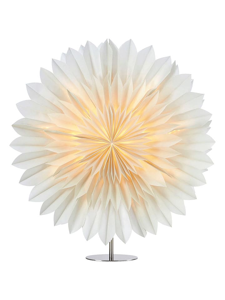 Marksljöd Lampa stołowa "Solina" w kolorze biało-srebrnym - 60 x 62 x 10 cm rozmiar: onesize