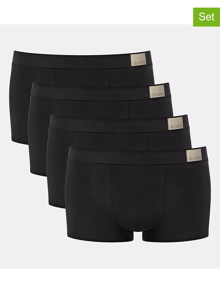 Sloggi Bokserki (4 pary) w kolorze czarnym rozmiar: S