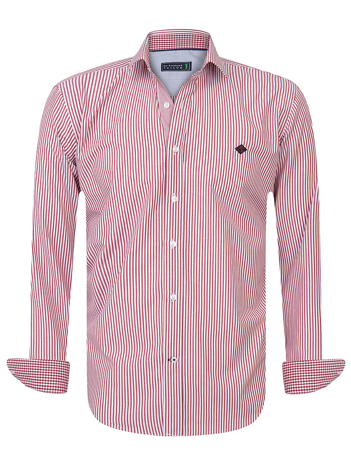 Koszula "Bekim" - Regular fit - w kolorze biało-czerwonym