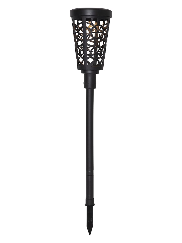 STAR Trading Solarna lampa ogrodowa LED "Sinnia" w kolorze czarnym - wys. 62 cm rozmiar: onesize