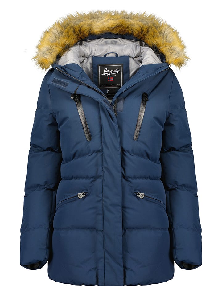 Geographical Norway Parka "Crown" w kolorze granatowym rozmiar: L