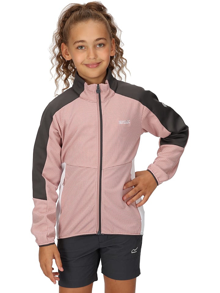 Regatta Kurtka polarowa "Highton II" w kolorze jasnoróżowo-antracytowym rozmiar: 128