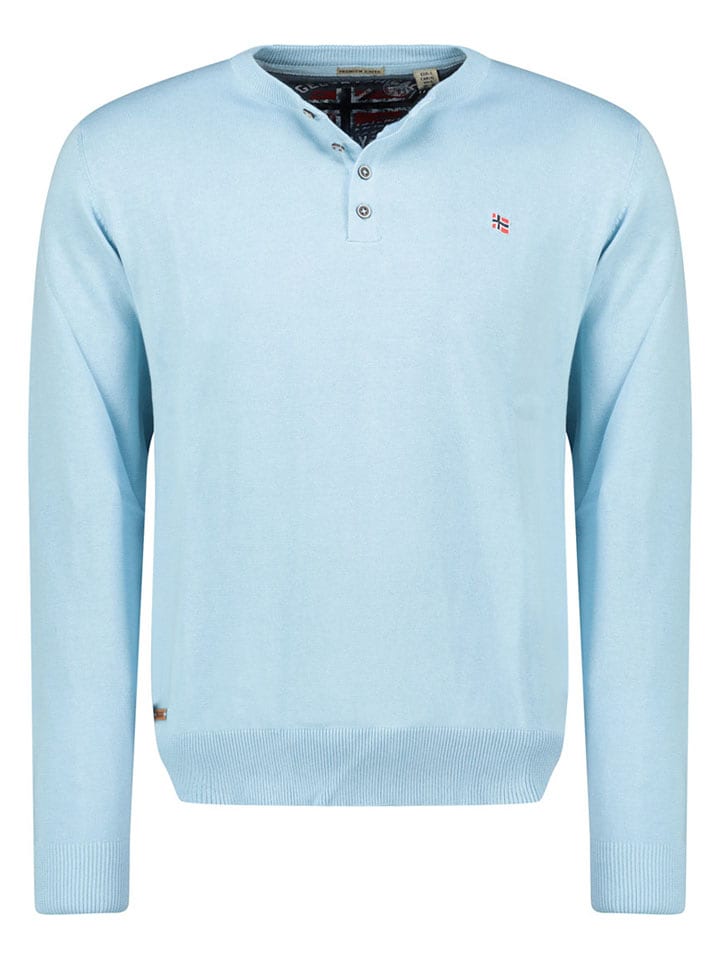 Geographical Norway Sweter "Fraser" w kolorze błękitnym rozmiar: M