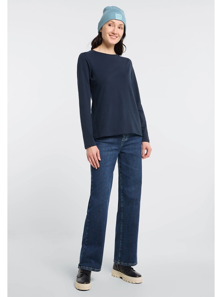 ELBSAND Koszulka "Sanne" w kolorze granatowym rozmiar: L