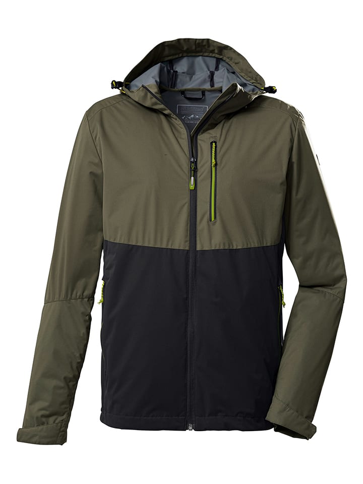 Killtec Kurtka funkcyjna "KOS 62" w kolorze oliwkowo-czarnym rozmiar: L