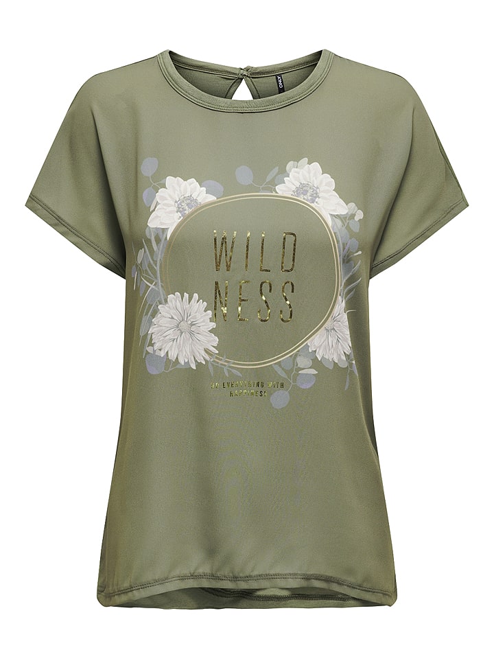 ONLY Koszulka w kolorze khaki rozmiar: S