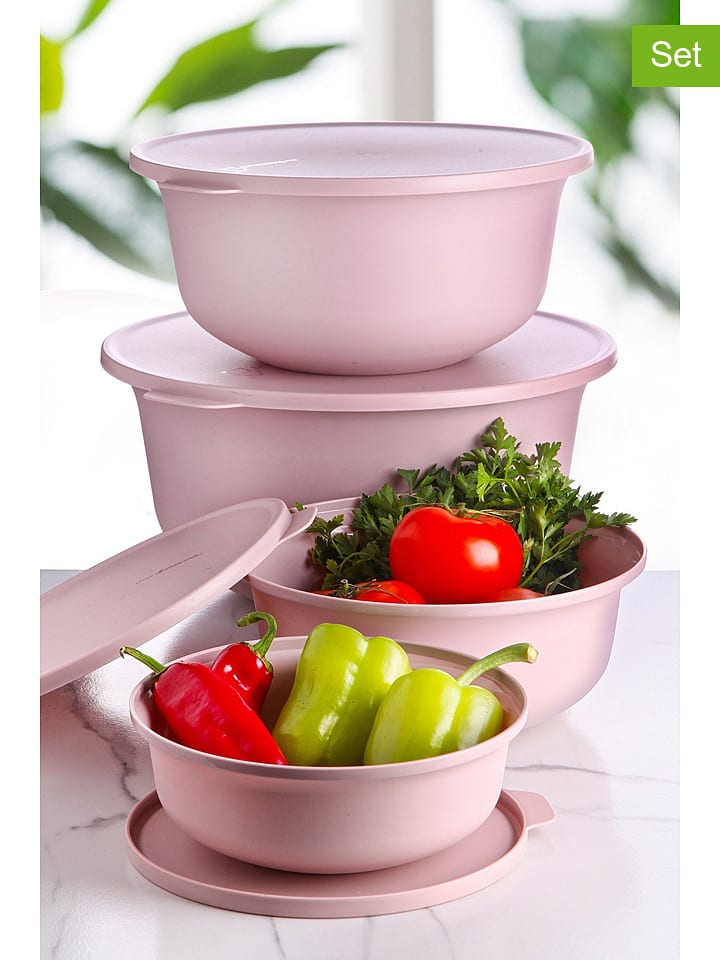 Violeta Home Pojemniki (4 szt.) w kolorze jasnoróżowym rozmiar: onesize