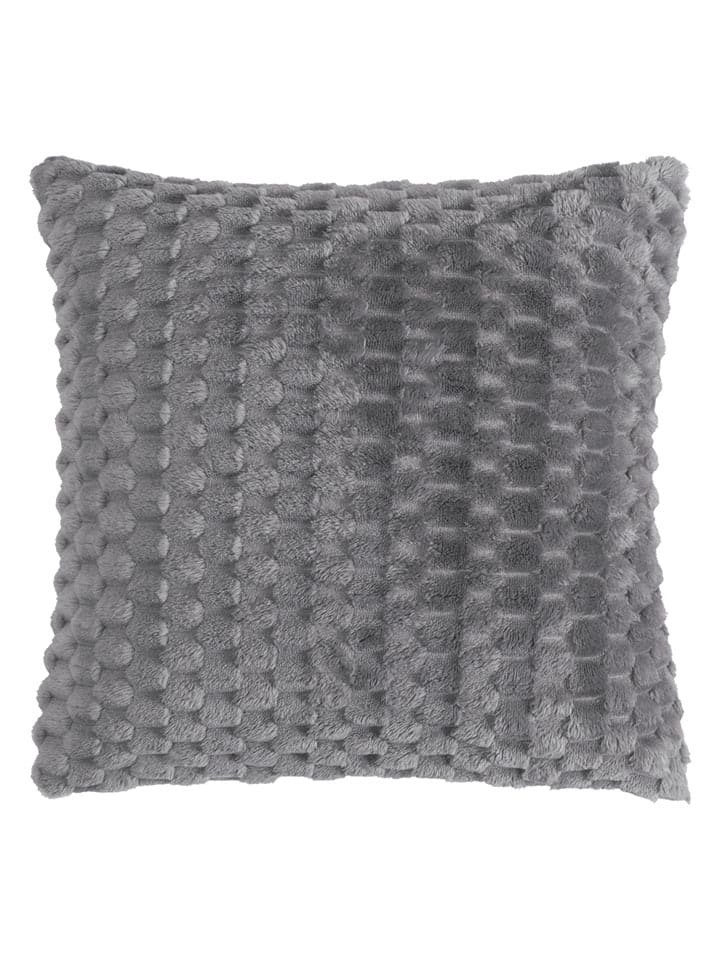 Magma Heimtex Pluszowa poszewka "Kalima" w kolorze szarym na poduszkę - 45 x 45 cm rozmiar: onesize
