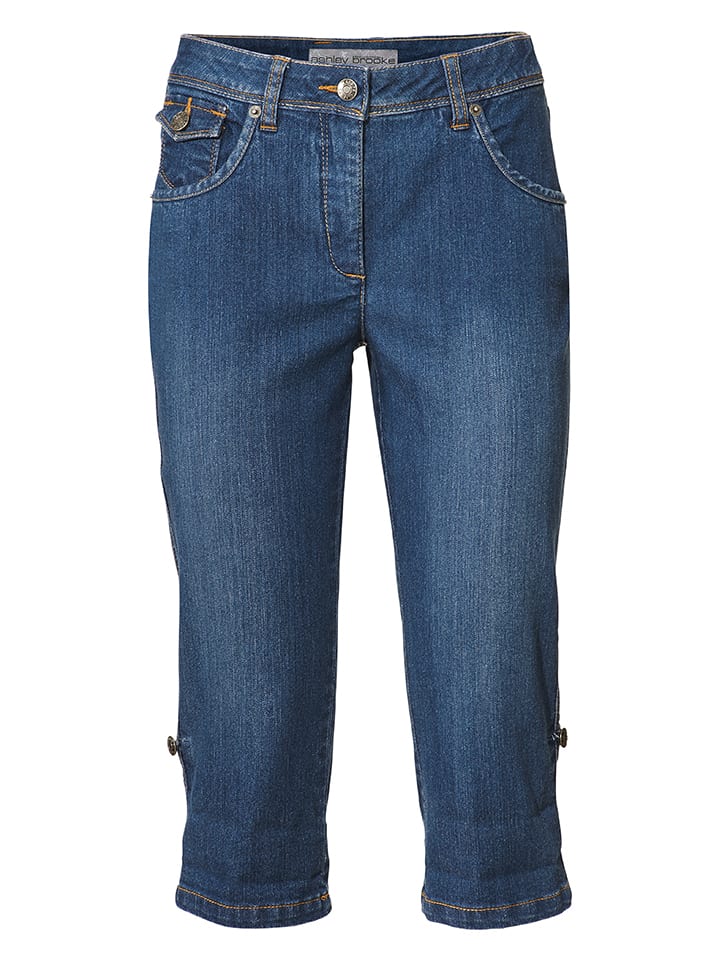 Heine Dżinsowe rybaczki - Skinny fit - w kolorze niebieskim rozmiar: 44