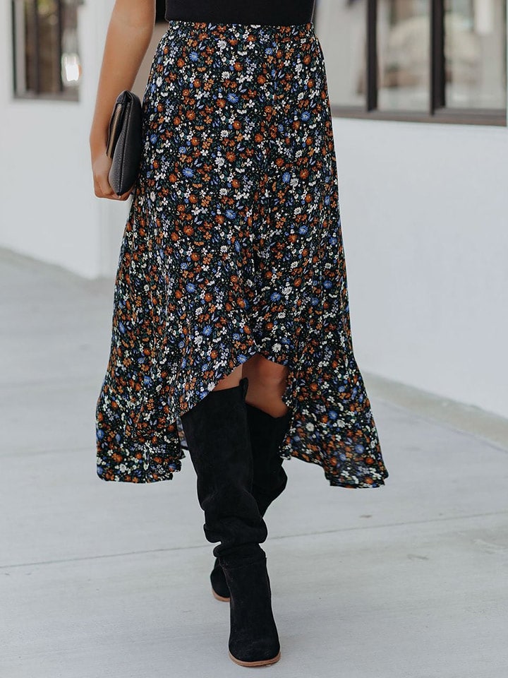 Milan Kiss Spódnica w kolorze czarno-niebiesko-czerwonym rozmiar: M